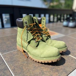 Men’s Military Green Timberland Boots Sz 8.5
